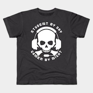 Student by day gamer by night Kids T-Shirt